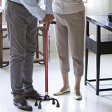 Maxbell Walking Cane Thickened Stainless Steel Stable for Old People Seniors Adults Red large