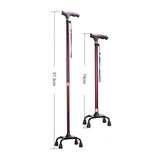 Maxbell Walking Cane Thickened Stainless Steel Stable for Old People Seniors Adults Red large