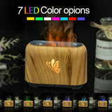 Maxbell Flame Essential Oil Diffuser Scent Diffuser Quiet for Home Office Yoga Light Wood Grain