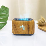 Maxbell Flame Essential Oil Diffuser Scent Diffuser Quiet for Home Office Yoga Light Wood Grain