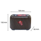 Maxbell Flame Essential Oil Diffuser Scent Diffuser Quiet for Home Office Yoga Dark wood Grain