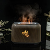 Maxbell Flame Essential Oil Diffuser Scent Diffuser Quiet for Home Office Yoga Dark wood Grain