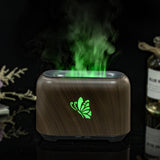 Maxbell Flame Essential Oil Diffuser Scent Diffuser Quiet for Home Office Yoga Dark wood Grain