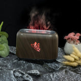 Maxbell Flame Essential Oil Diffuser Scent Diffuser Quiet for Home Office Yoga Dark wood Grain