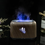 Maxbell Flame Essential Oil Diffuser Scent Diffuser Quiet for Home Office Yoga Dark wood Grain