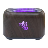 Maxbell Flame Essential Oil Diffuser Scent Diffuser Quiet for Home Office Yoga Dark wood Grain
