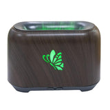 Maxbell Flame Essential Oil Diffuser Scent Diffuser Quiet for Home Office Yoga Dark wood Grain
