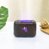 Maxbell Flame Essential Oil Diffuser Scent Diffuser Quiet for Home Office Yoga Dark wood Grain