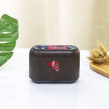 Maxbell Flame Essential Oil Diffuser Scent Diffuser Quiet for Home Office Yoga Dark wood Grain