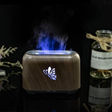 Maxbell Flame Essential Oil Diffuser Scent Diffuser Quiet for Home Office Yoga Dark wood Grain