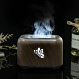 Maxbell Flame Essential Oil Diffuser Scent Diffuser Quiet for Home Office Yoga Dark wood Grain