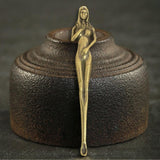 Maxbell Portable Earwax Remover Ear Care Tool Earwax Goddess Figurine Metal Style C