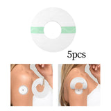 Maxbell 5 Pieces Adhesive Patches Waterproof Precut Sensor Cover for Running Cycling Round