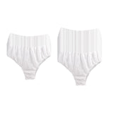 Maxbell 30x Disposable Underwear Panties Handy Elastic Waistband for Hotel Travel White