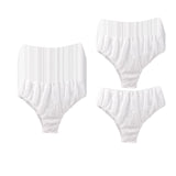 Maxbell 30x Disposable Underwear Panties Handy Elastic Waistband for Hotel Travel White