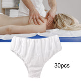 Maxbell 30x Disposable Underwear Panties Handy Elastic Waistband for Hotel Travel White