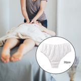Maxbell 30x Disposable Underwear Panties Handy Elastic Waistband for Hotel Travel White