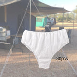 Maxbell 30x Disposable Underwear Panties Handy Elastic Waistband for Hotel Travel White