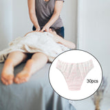 Maxbell 30x Disposable Underwear Panties Handy Elastic Waistband for Hotel Travel With flower