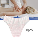 Maxbell 30x Disposable Underwear Panties Handy Elastic Waistband for Hotel Travel With flower