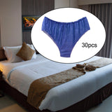 Maxbell 30x Disposable Underwear Panties Handy Elastic Waistband for Hotel Travel Blue