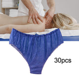 Maxbell 30x Disposable Underwear Panties Handy Elastic Waistband for Hotel Travel Blue