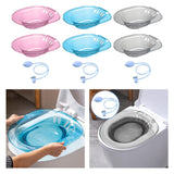 Maxbell Sitz Bath Basin for Toilet with Flusher 2000ml Bidet Durable for Women Pink