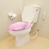 Maxbell Sitz Bath Basin for Toilet with Flusher 2000ml Bidet Durable for Women Pink