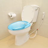 Maxbell Sitz Bath Basin for Toilet with Flusher 2000ml Bidet Durable for Women Blue