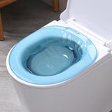 Maxbell Sitz Bath Basin for Toilet with Flusher 2000ml Bidet Durable for Women Blue