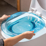 Maxbell Sitz Bath Basin for Toilet with Flusher 2000ml Bidet Durable for Women Blue