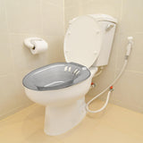 Maxbell Sitz Bath Basin for Toilet with Flusher 2000ml Bidet Durable for Women Grey