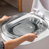 Maxbell Sitz Bath Basin for Toilet with Flusher 2000ml Bidet Durable for Women Grey