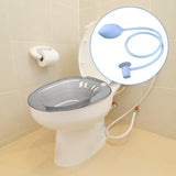 Maxbell Sitz Bath Basin for Toilet with Flusher 2000ml Bidet Durable for Women Grey with Flusher