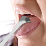 Maxbell 3x Portable Tongue Scraper Cleaner for Adults Kids Stainless Steel with Case Argent