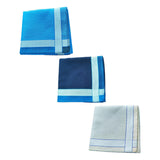 Maxbell 3Pcs Pocket Squares Hankies Breathable Cotton for Gentlemen Wedding Travel