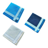 Maxbell 3Pcs Pocket Squares Hankies Breathable Cotton for Gentlemen Wedding Travel