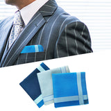 Maxbell 3Pcs Pocket Squares Hankies Breathable Cotton for Gentlemen Wedding Travel