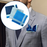 Maxbell 3Pcs Pocket Squares Hankies Breathable Cotton for Gentlemen Wedding Travel