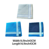 Maxbell 3Pcs Pocket Squares Hankies Breathable Cotton for Gentlemen Wedding Travel