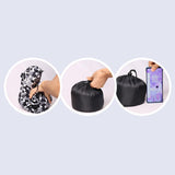 Maxbell Ergonomic Memory Foam Neck Travel Pillow with Hoodie for Airplane Car Home Blue