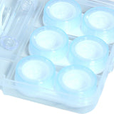 Maxbell Travel 6 Pairs Contact Lens Case Set Keeping Contact Lens Clean and Clear Blue