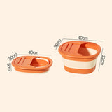 Maxbell Foot Bath Tub Folding Foot Bath Bucket Foot SPA Bath Massager for Camping Orange