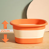 Maxbell Foot Bath Tub Folding Foot Bath Bucket Foot SPA Bath Massager for Camping Orange