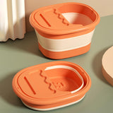 Maxbell Foot Bath Tub Folding Foot Bath Bucket Foot SPA Bath Massager for Camping Orange