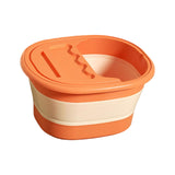 Maxbell Foot Bath Tub Folding Foot Bath Bucket Foot SPA Bath Massager for Camping Orange