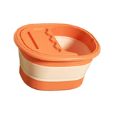 Maxbell Foot Bath Tub Folding Foot Bath Bucket Foot SPA Bath Massager for Camping Orange