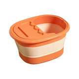 Maxbell Foot Bath Tub Folding Foot Bath Bucket Foot SPA Bath Massager for Camping Orange