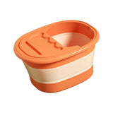 Maxbell Foot Bath Tub Folding Foot Bath Bucket Foot SPA Bath Massager for Camping Orange