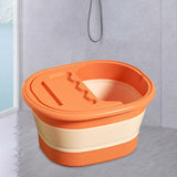 Maxbell Foot Bath Tub Folding Foot Bath Bucket Foot SPA Bath Massager for Camping Orange